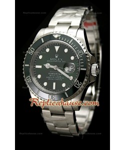 Rolex Submariner Green Dial Japanese Montre avec Fermoir Glidelock