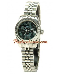Rolex Replique Floral Motif Datejust Femmes Montre