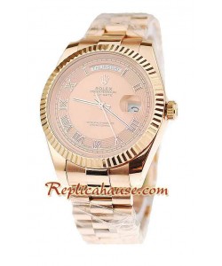 Rolex Replique Day Date Pink d' or Montre Suisse