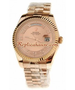 Rolex Replique Day Date Pink d' or Montre Suisse