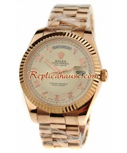 Rolex Replique Day Date Pink d' or Montre Suisse