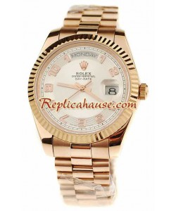 Rolex Replique Day Date Pink d' or Montre Suisse