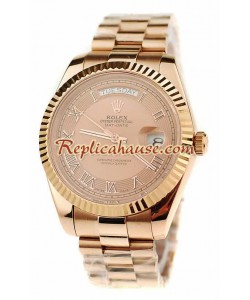 Rolex Replique Day Date Pink d' or Montre Suisse