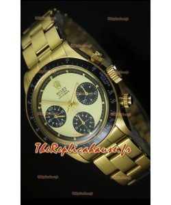 Cosmographe Rolex Daytona 6263 avec cadran blanc dans boîtier or
