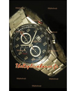 Montre à cadran noir Tag Heuer Carrera Calibre 1887 - Réplique miroir 1:1 