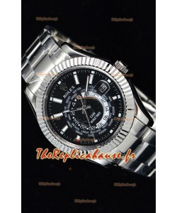 Rolex SkyDweller montre suisse avec boîtier en acier - cadran noir édition DIW