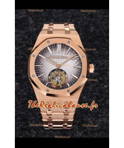 Audemars Piguet Royal Oak Flying Tourbillon 41mm en or rose 904L avec cadran gris
