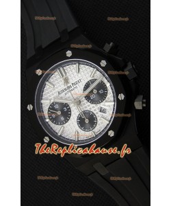 Montre Audemars Piguet Royal Oak Suisse à Chronographe Cadran argenté et Sous-Cadran noir Réplique