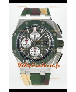 Audemars Piguet Royal Oak Offshore Chronographe Cadran Vert 1:1 Super Clone Réplique Montres - Acier 904L