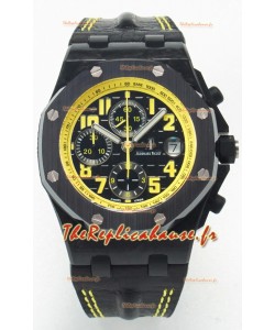 Audemars Piguet Royal Oak Offshore Chronographe Bumble Bee 1:1 Super Clone Réplique Montre - Carbone forgé