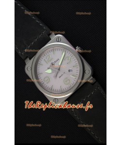 Montre Bell & Ross BR03-92 Suisse Cadran gris Bracelet en cuir Réplique à l’identique 1:1