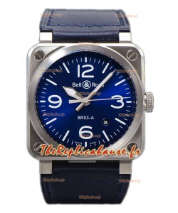 Bell and Ross BR03 - Cadran Bleu Acier 904L Réplique Montre Suisses 