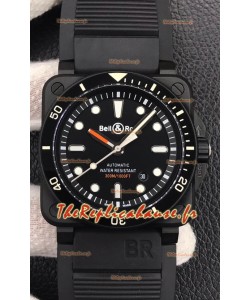 Bell & Ross BR03-92 Diver Cadran Noir Revêtu DLC Réplique de Montre Suisse 1:1 
