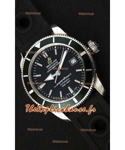 Montre Breitling SuperOcean Heritage II B20 42 mm Suisse cadran noir Lunette verte Réplique à l’identique - 1:1 Édition miroir