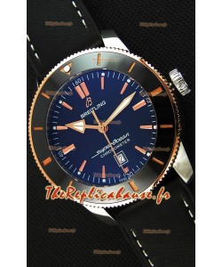 Montre Breitling SuperOcean Heritage II B20 44 mm Cadran noir 44 mm Lunette bicolore Réplique à l’identique 1:1