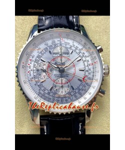 Breitling Montbrilliant Superclone Cadran blanc - Boîtier acier 904L - Montre réplique