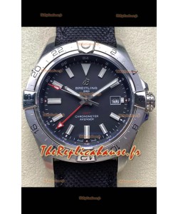 Breitling Avenger GMT Réplique de montre automatique 44 suisse 1:1 Super Clone - Cadran noir 