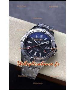 Breitling Avenger GMT Réplique de montre automatique 44 suisse 1:1 Super Clone - Cadran noir 