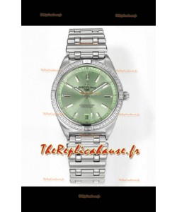 Breitling Chronomat 36MM Boîtier Acier Inoxydable 1:1 Réplique Montre Cadran Vert
