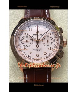 Breitling Premier B01 Chronograph 42 Edition Cadran or rose blanc - Réplique 1:1