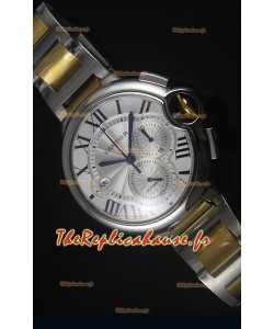 Boitier en Or Jaune Deux Tons Ballon De Cartier Chronographe - 1:1 Replica Miroir