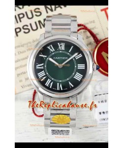 Cartier Ronde Must 36MM Cadran Quartz Vert Montre Suisse Réplique Miroir 1:1 