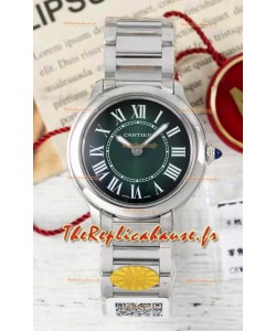Cartier Ronde Must 29MM Cadran Quartz Vert Réplique montre suisse 1:1