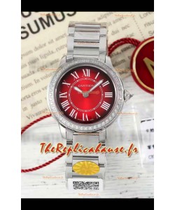 Cartier Ronde Must 29MM Cadran rouge Quartz Suisse Réplique montre suisse 1:1 