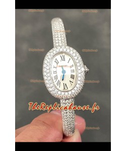 Baignoire De Cartier Diamonds Paved Réplique Montre Super Clone Quartz