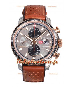 Chopard Mille Miglia GTA Chronographe 2 tons réplique miroir 1:1 - Cadran gris 