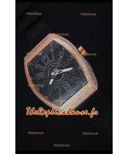 Franck Muller Vanguard Or Montre Réplique Suisse En cadran noir