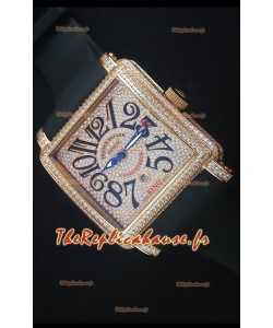 Franck Muller Conquistador King montre automatique en Or Rose Avec bracelet de Nylon