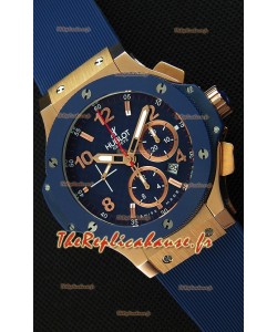Montre Hublot Big Bang Blue Suisse avec boîtier rose or Réplique à l’identique 1:1