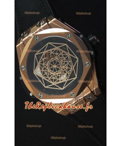 Hublot Big Bang Sang Bleu 45MM Or rose Montre Réplique Suisse 