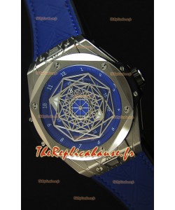 Hublot Big Bang Sang Bleu 45MM Acier Inoxydable cadran bleu Montre Réplique Suisse 
