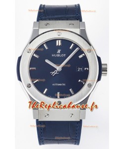 Hublot Super Clone Classic Fusion Titanium 42MM Réplique Montre 1:1 Cadran bleu