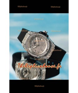 Hublot Big Bang One Click Boîtier et cadran pavés de diamants Réplique de montre suisse