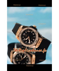 Hublot Big Bang One Click King Cadran noir Or Rose Réplique de Montre Suisse 39MM