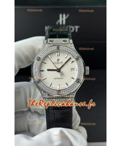 Hublot Super Clone Classic Fusion Titanium 38MM Réplique Montre 1:1 Cadran blanc