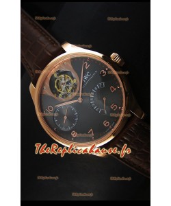Montre en Or Rose avec un Cadran Gris IWC IW504602 Portugieser Tourbillon 