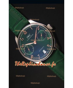 Montre Replica Miroir 1:1 IWC Portugieser Swiss avec Boitiers en Acier Inoxydable avec un Cadran Vert 