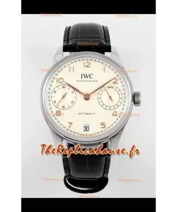 IWC Super Clone Portugieser Montre Réplique Suisse 1:1 Cadran blanc Boîtier acier Montre