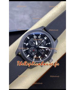 IWC Pilot's Chronograph Top Gun Ceramic IW389101 Réplique Miroir 1:1 en cadran noir