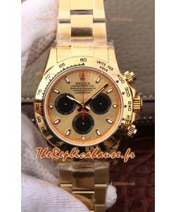 Montre Rolex Cosmograph Daytona 116508 Or Jaune Mouvement original Cal.4130 - Montre améliorée Ultimate 904L Acier