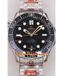 Omega Seamaster James Bond Noir Suisse 904L Acier 1:1 Miroir Réplique Montres