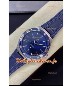 Réplique de Montre Omega Co-Axial Constellation 41MM 904L Acier Cadran Bleu Miroir 1:1