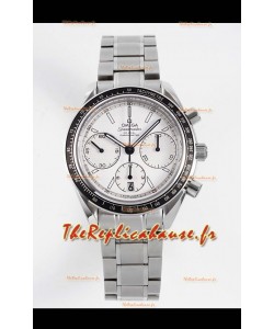 Omega Speedmaster Racing 904L Chronographe en Acier Réplique 1:1 Miroir en Cadran Blanc