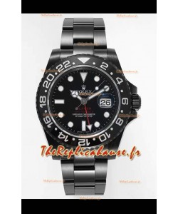 Rolex GMT Masters II REF.126710BLRO BLAKEN Réplique Suisse - acier 904L avec revêtement DLC