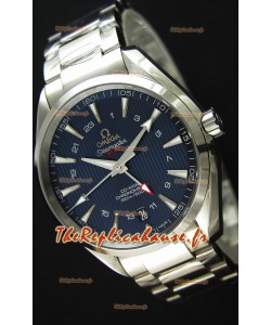 Montre Omega Seamaster Aqua Terra GMT 150M 43 mm Répliquée à l’identique 1:1 Cadran bleu