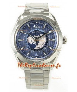 Omega Aqua Terra 150M Wolrd Timer 24 Summer Cadran Bleu 904L Acier Réplique 1:1 41MM 